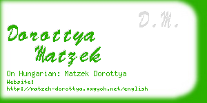dorottya matzek business card
